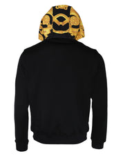 Versace Black Medusa Print Cotton Full Zip HoodieSweatshirt Sweater