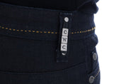 Costume National Blue Cotton Stretch Slim Fit Jeans