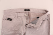 Costume National Beige Cotton Slim Fit Jeans