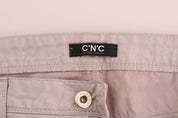 Costume National Beige Cotton Slim Fit Jeans