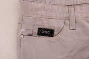 Costume National Beige Cotton Slim Fit Jeans