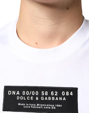 Dolce & Gabbana White Cotton DG Applique Casual T-shirt