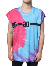 Dolce & Gabbana Multicolor Tie Dye Cotton Sleeveless T-shirt