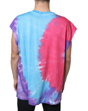 Dolce & Gabbana Multicolor Tie Dye Cotton Sleeveless T-shirt