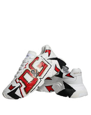 Dolce & Gabbana White Daymaster Hand Painted Sneakers Shoes