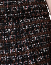 Dolce & Gabbana Multicolor High Waist Tartan Tweed A-line Mini Skirt