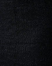 Dolce & Gabbana Black Virgin Wool Pencil Cut Midi Skirt