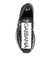 Dolce & Gabbana Black White Sorrento Low Top Sneakers Shoes