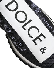 Dolce & Gabbana Black White Sorrento Low Top Sneakers Shoes