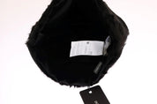 Dolce & Gabbana Elegant Black Xiangao Fur Beanie Hat