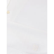 Corneliani White Cotton Polo Shirt