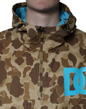 Dolce & Gabbana Brown Camouflage Hooded Pullover Jacket