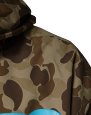 Dolce & Gabbana Brown Camouflage Hooded Pullover Jacket