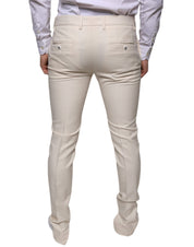 Dolce & Gabbana Off White Chino Wool Skinny Pants