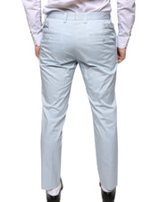 Dolce & Gabbana Light Blue Cotton Dress Pants