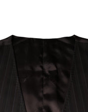 Dolce & Gabbana Black Cotton Waistcoat Dress Formal Vest