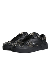 Dolce & Gabbana Black Studded Low Top Men Sneakers Shoes