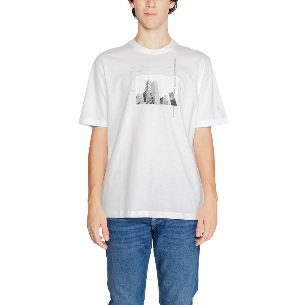 Armani Exchange White Cotton T-Shirt