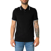 Armani Exchange Black Cotton Polo Shirt