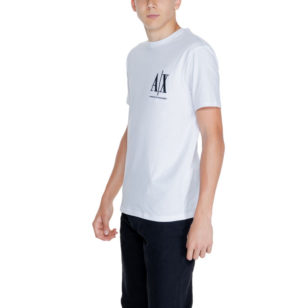 Armani Exchange Black And White Cotton T-Shirt