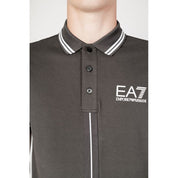 EA7 Emporio Armani Gray Cotton Polo Shirt