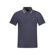 Hugo Boss Blue Cotton Polo Shirt