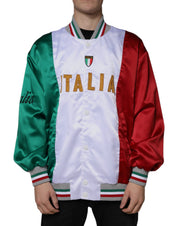 Dolce & Gabbana Multicolor Italia Button Down Bomber Jacket