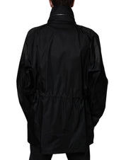 Dolce & Gabbana Black Nylon Winter Men Parka Coat Jacket