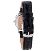 Folli Follie Black Leather Dress Watch