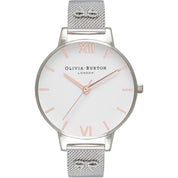 Olivia Burton Silver Stainless Steel Dress Watch