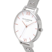 Olivia Burton Silver Stainless Steel Dress Watch