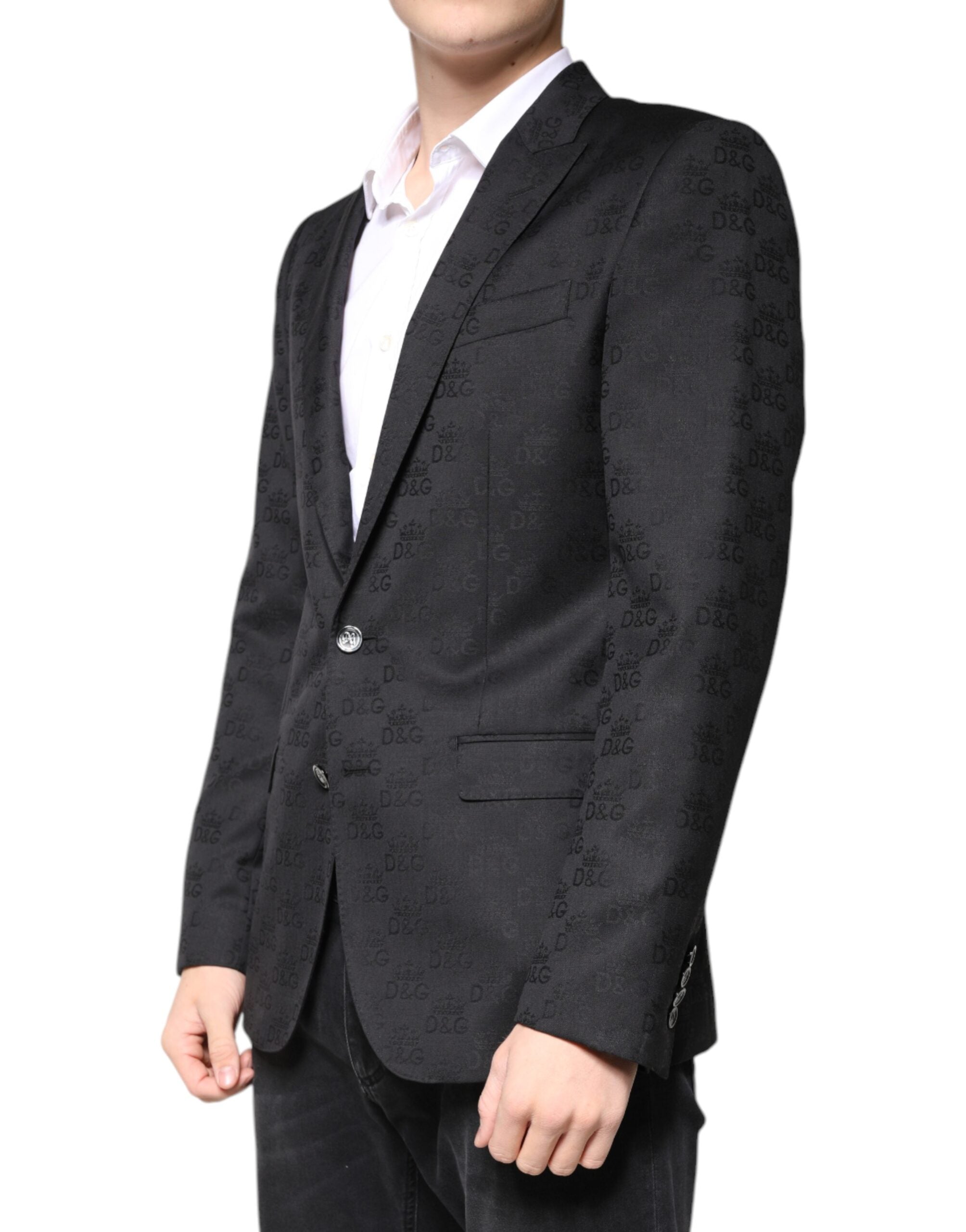 Dolce & Gabbana Black Wool Single Breasted Formal Blazer