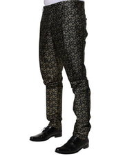 Dolce & Gabbana Black Stars Jacquard SICILIA 2 Piece Suit