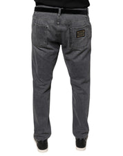 Dolce & Gabbana Dark Gray Cotton Stretch Skinny Denim Jeans