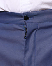 Dolce & Gabbana Blue Wool Tapered Formal Dress Pants