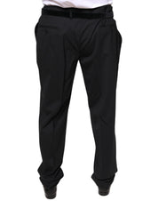 Dolce & Gabbana Black Wool Men Formal Dress Pants