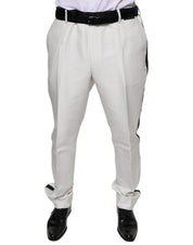 Dolce & Gabbana White Polyester Formal Dress Pants