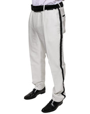 Dolce & Gabbana White Polyester Formal Dress Pants