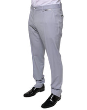 Dolce & Gabbana Light Gray Wool Formal Dress Pants