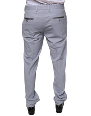 Dolce & Gabbana Light Gray Wool Formal Dress Pants