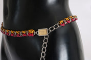 Dolce & Gabbana Elegant Multicolor Crystal-Embellished Belt