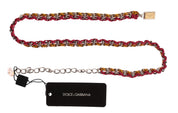 Dolce & Gabbana Elegant Multicolor Crystal-Embellished Belt