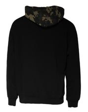 Dolce & Gabbana Black Camouflage Hooded Sweatshirt Sweater