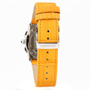 Chronotech Orange Leather Watch