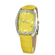 Chronotech Yellow Leather Watch