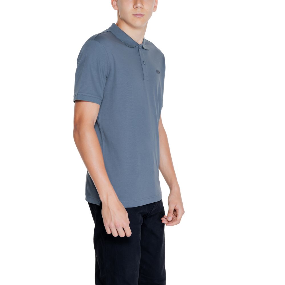 Calvin Klein Gray Cotton Polo Shirt