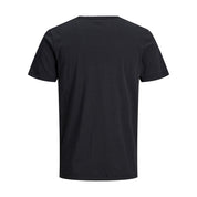 Jack Jones Black Flamed Cotton T-Shirt