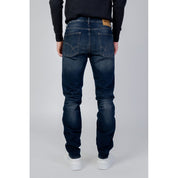 Gas Blue Elastane Jeans & Pant