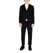 Gianni Lupo Black Cotton Blazer