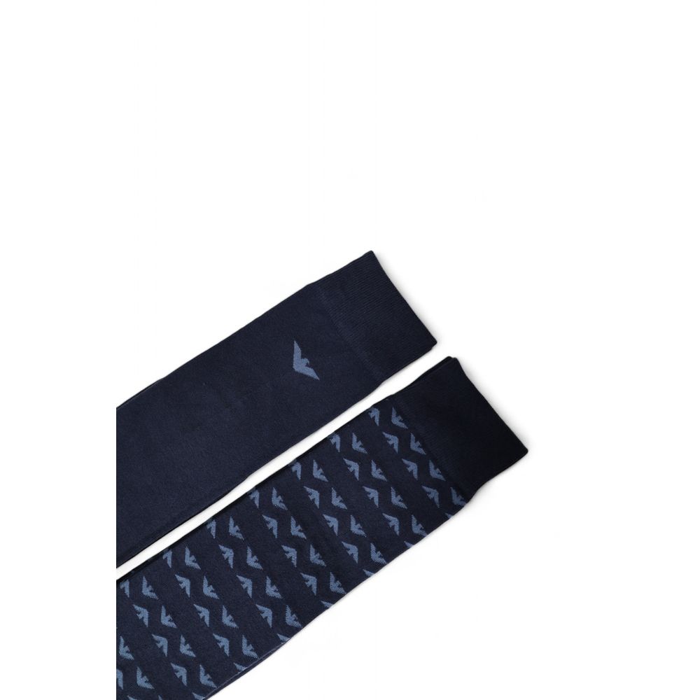 Emporio Armani Underwear Blue Cotton Sock